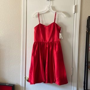 Jules & Cleo Red Short Dress with Bubble Skirt